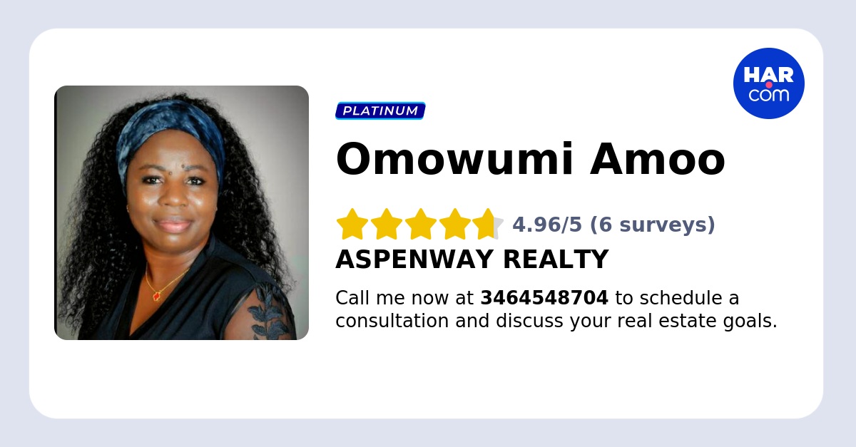 Wummy Amoo. Real Estate Agent. Houston in Houston, TX