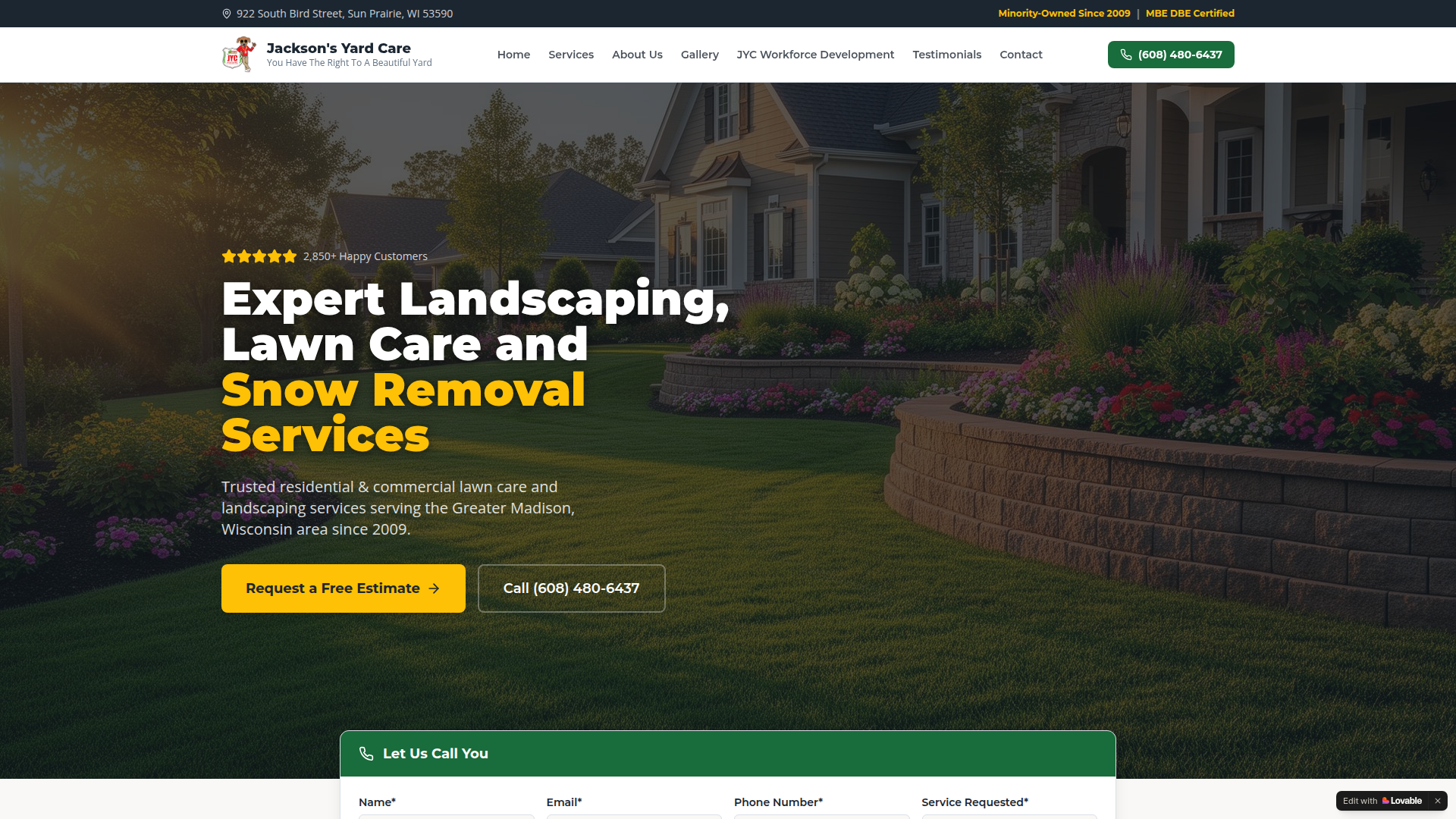 Jacksons Yard Care LLC in Sun Prairie, WI