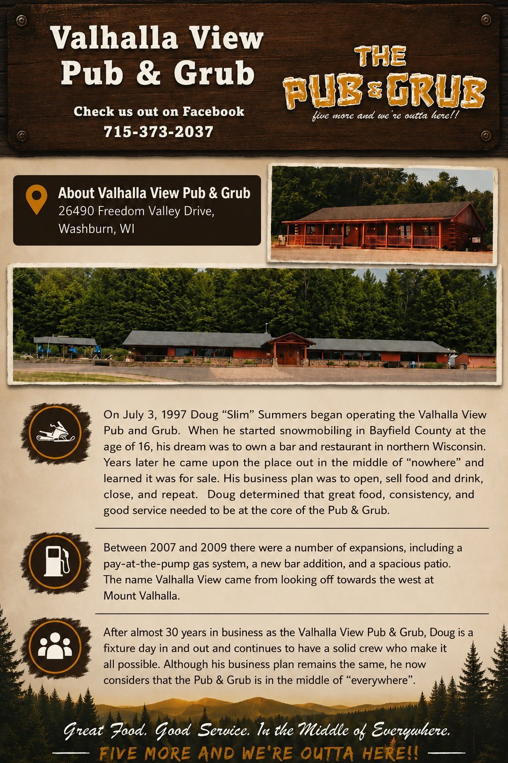 Valhalla View Pub & Grub in Washburn, WI