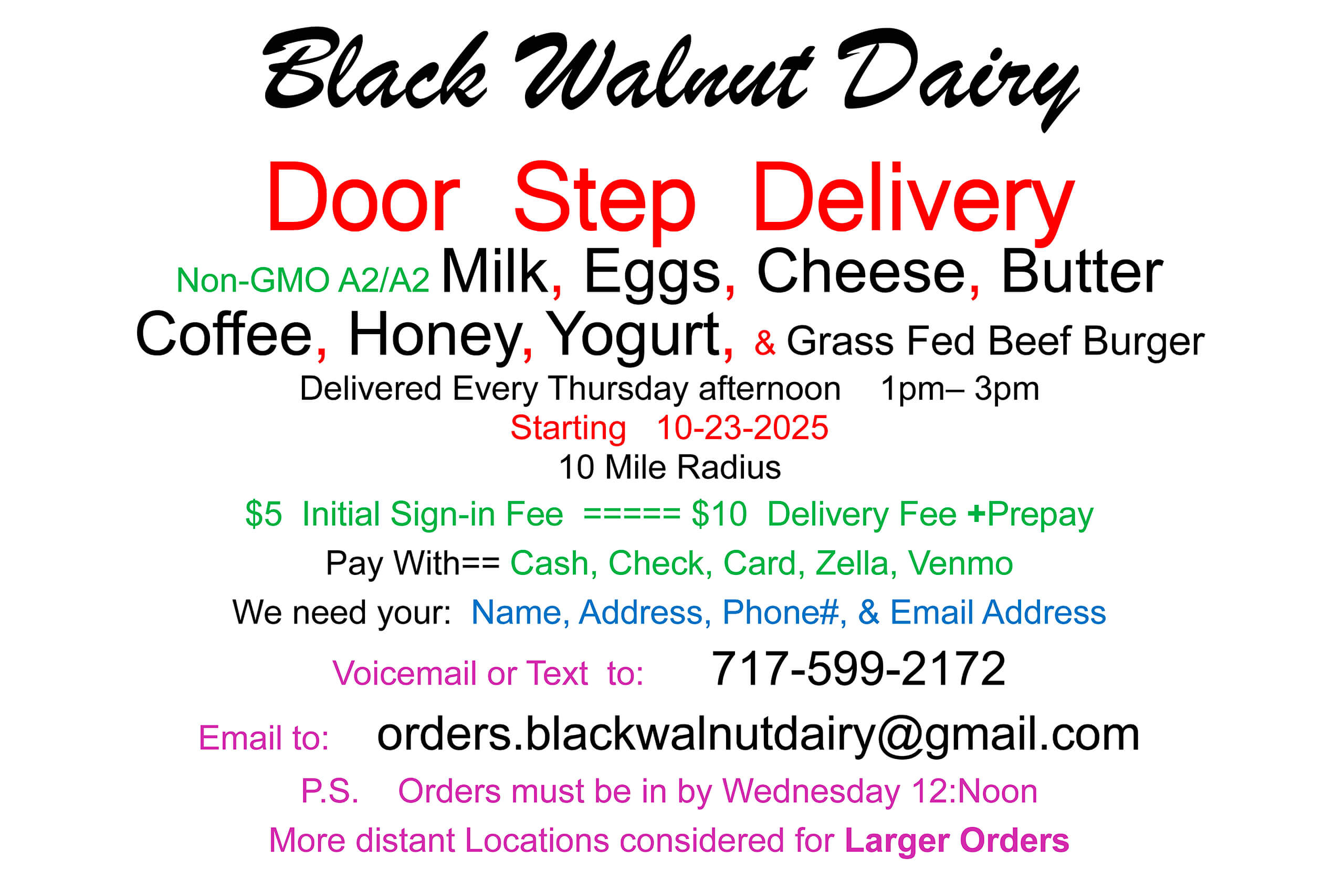 Black Walnut Dairy in Elizabethtown, PA