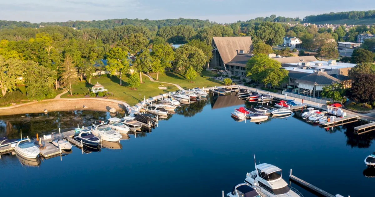 Waterfront at The Abbey Resort in Fontana-On-Geneva Lake, WI