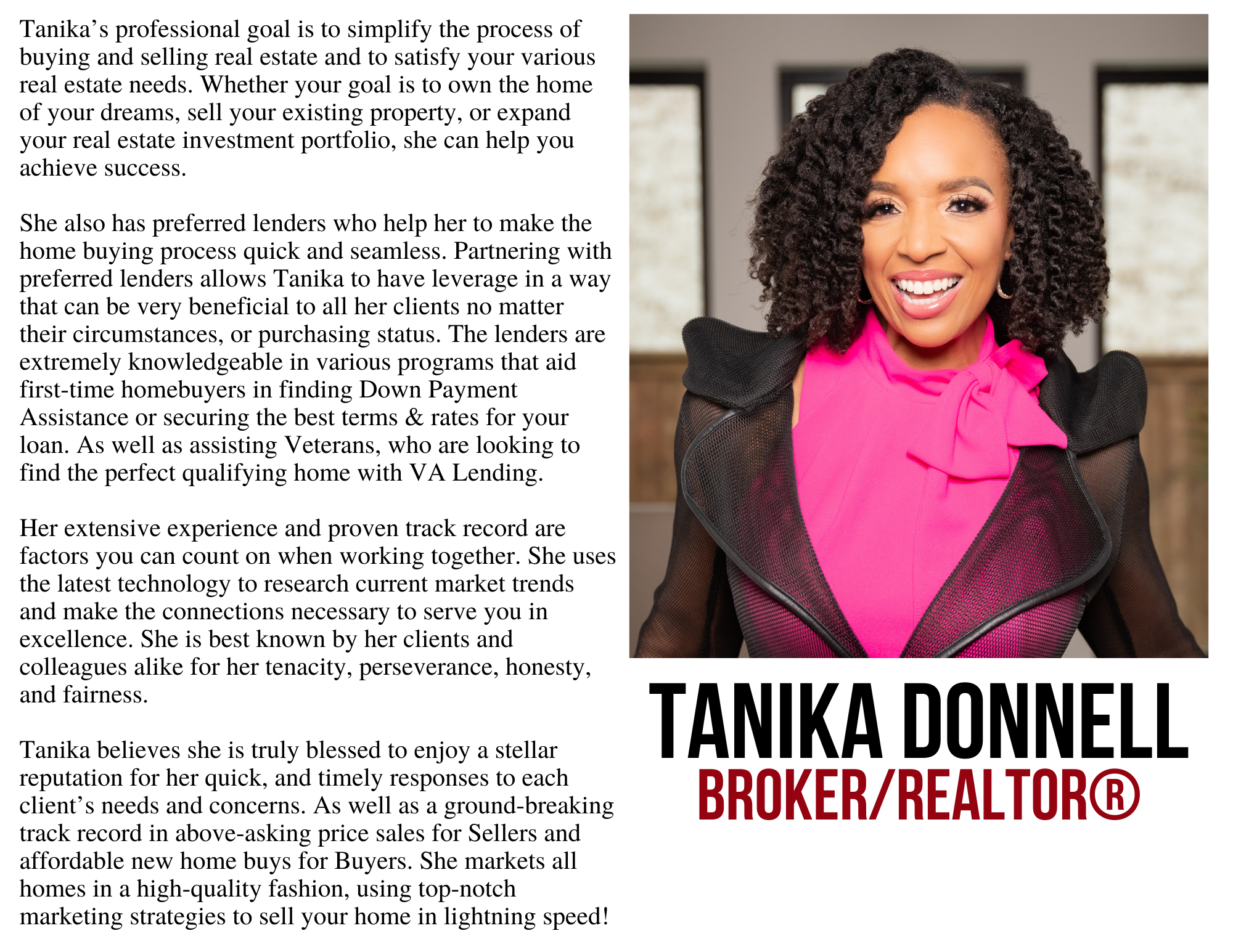 Tanika Donnell | Tanika Donnell Realty | TDRealty in Mansfield, TX