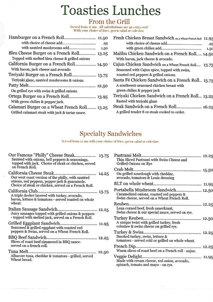 Toasties Café in Pacific Grove, CA