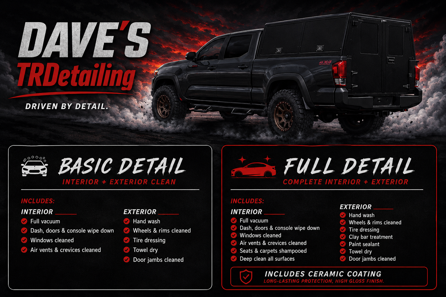 Dave’sTRDetailing in Big Creek, CA