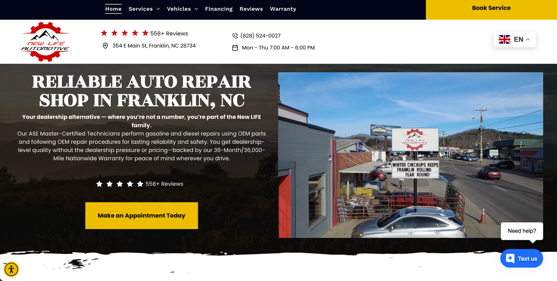 New LIFE Automotive in Franklin, NC