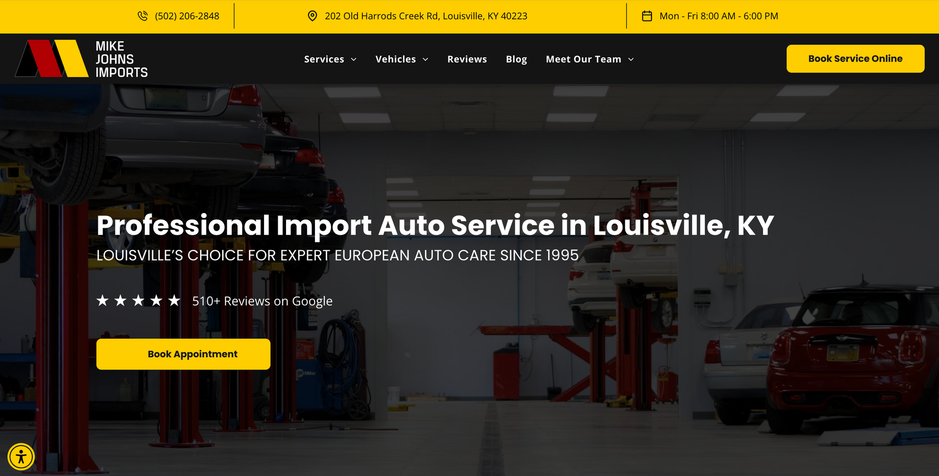 Mike Johns Imports Service & Repair for BMW, Mercedes, & MINI in Louisville in Louisville, KY