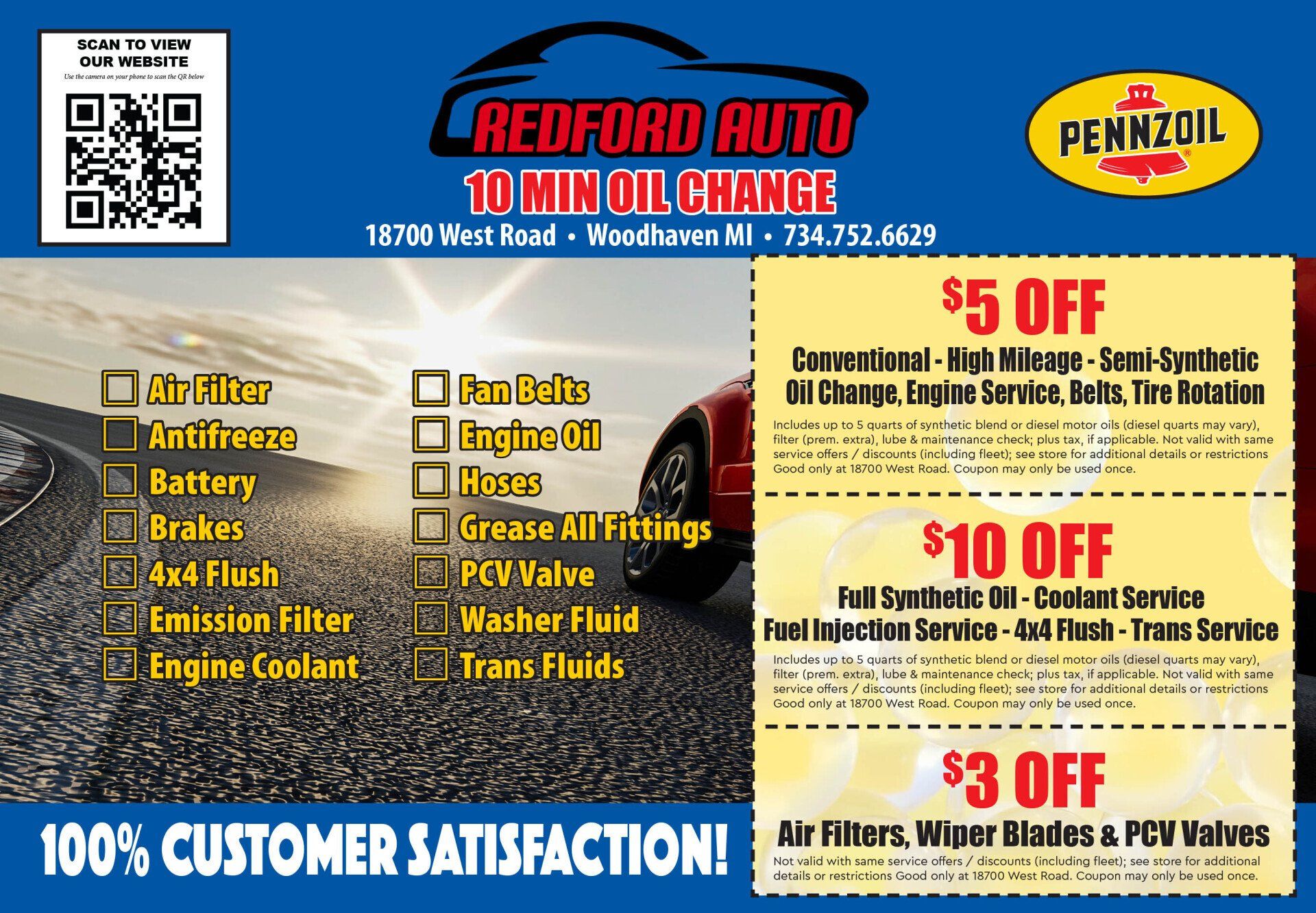 Redford auto 10 min oil change II in Woodhaven, MI
