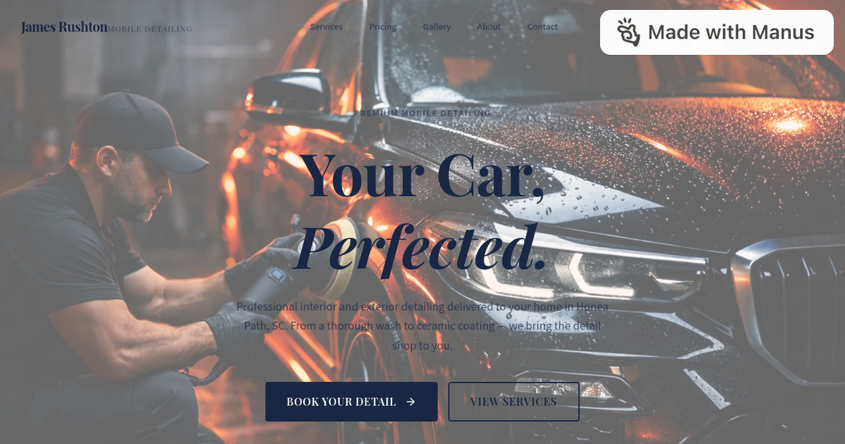 James auto detailing service in Honea Path, SC