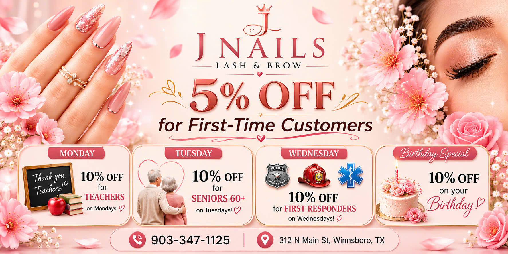 J Nails Lash & Brow in Winnsboro, TX (3)