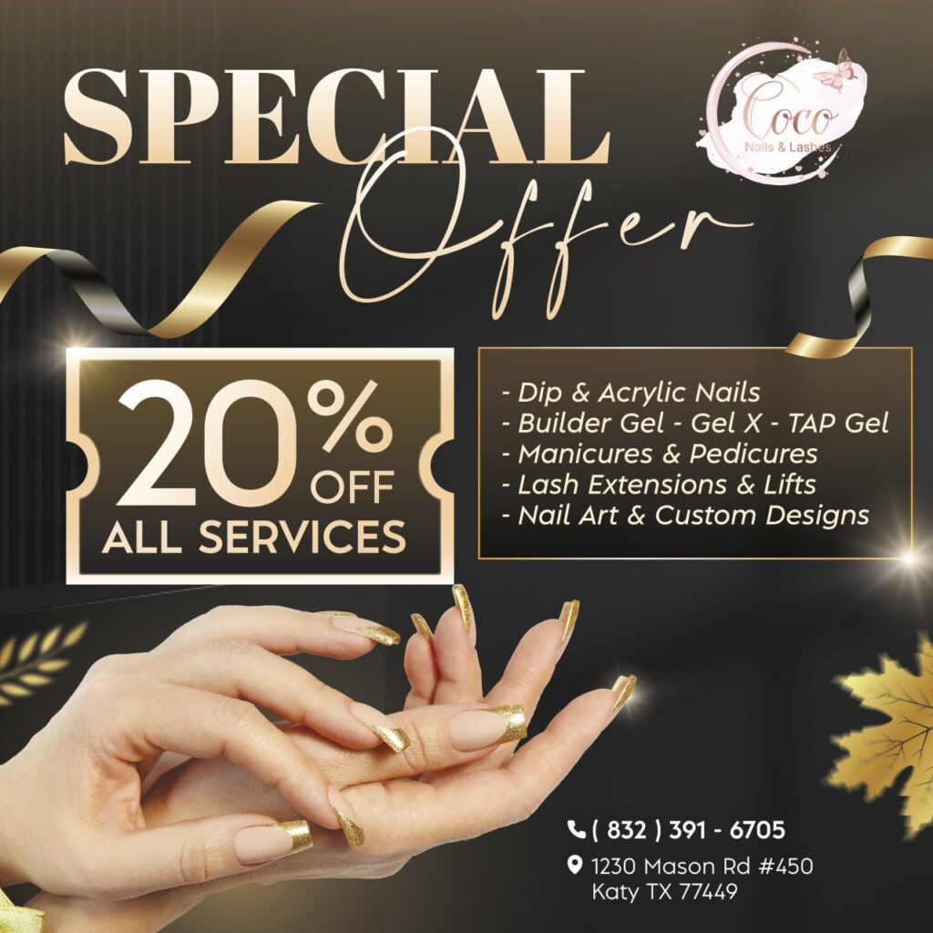 CoCo Nails & Lashes | 20% OFF All Services – Limited Time in Katy, TX (5)
