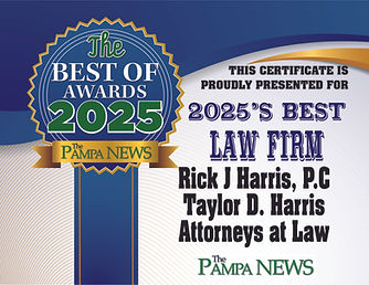 Rick J Harris P.C., Rick J. Harris and Taylor D. Harris, Attorneys at Law in Pampa, TX (2)
