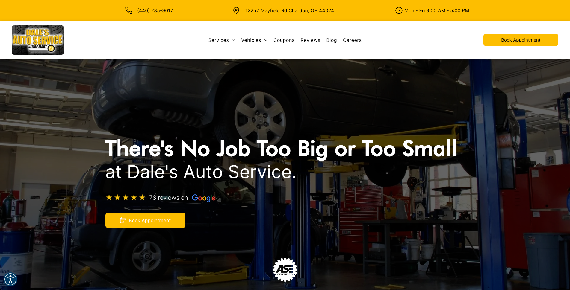 Dale's Auto Service & Tire Mart - OHIO in Chardon, OH