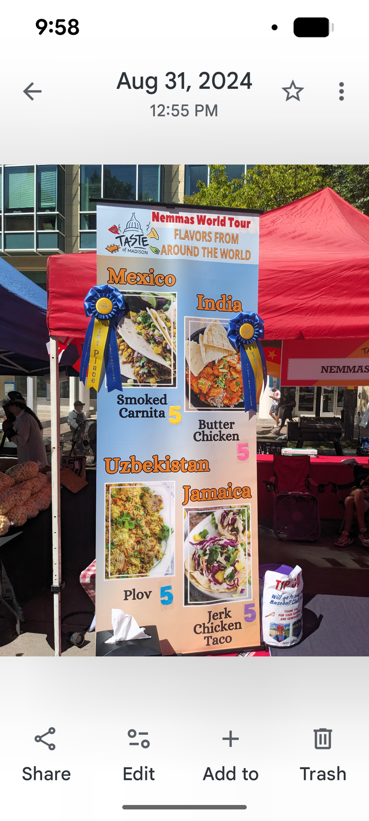 Nemmas World Tour food trailer in Portage, WI (2)