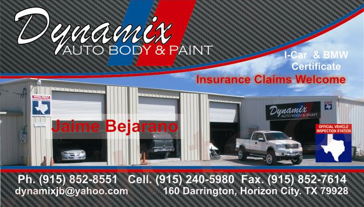 Dynamix Auto Body Shop in Horizon City, TX