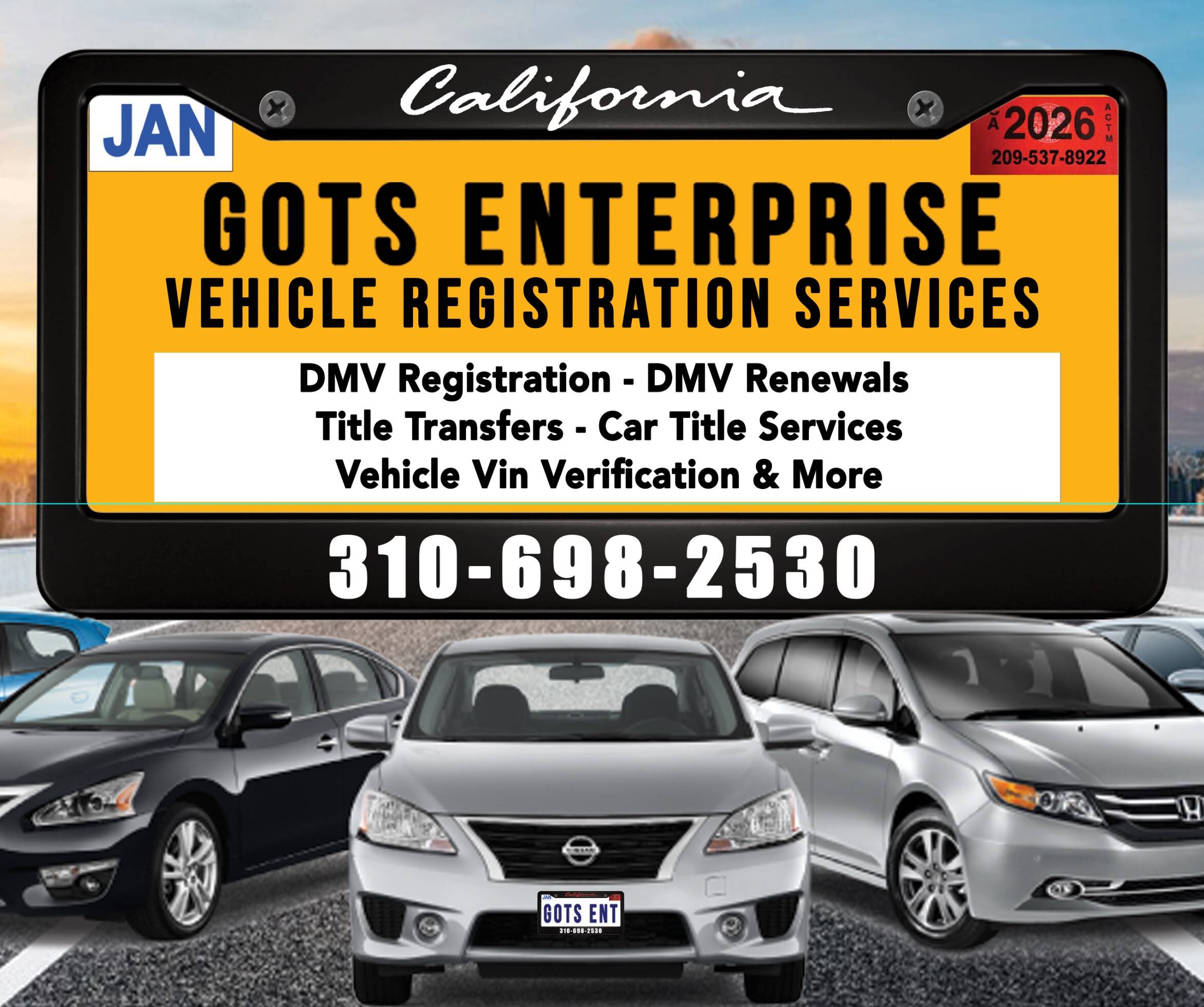 GOTS Enterprise Auto Registration , Live scan and Notary in Apple Valley, CA