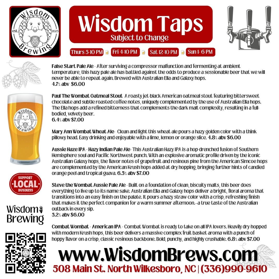 Wisdom Brewing in North Wilkesboro, NC