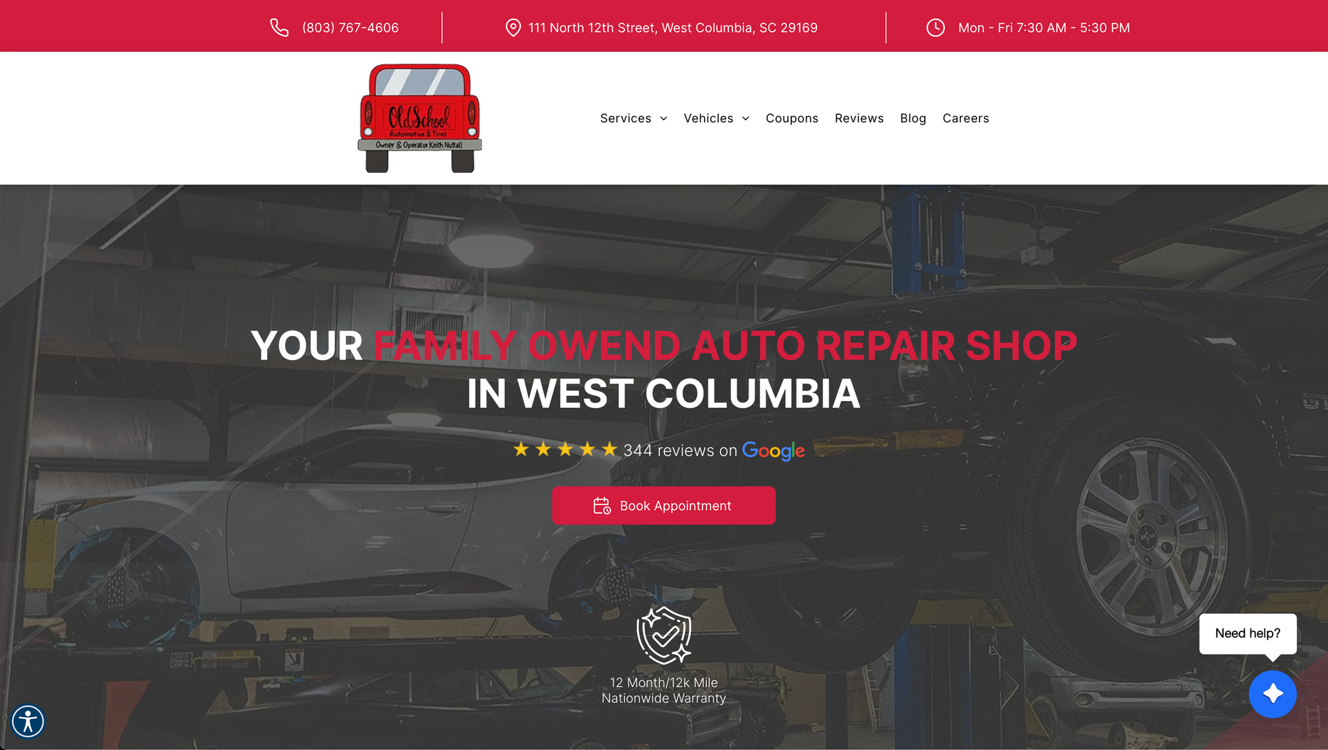 Old School Automotive & Tire in West Columbia, SC