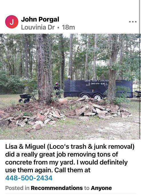 LOCO'S TRASH & JUNK REMOVAL in Saint Marks, FL (6)