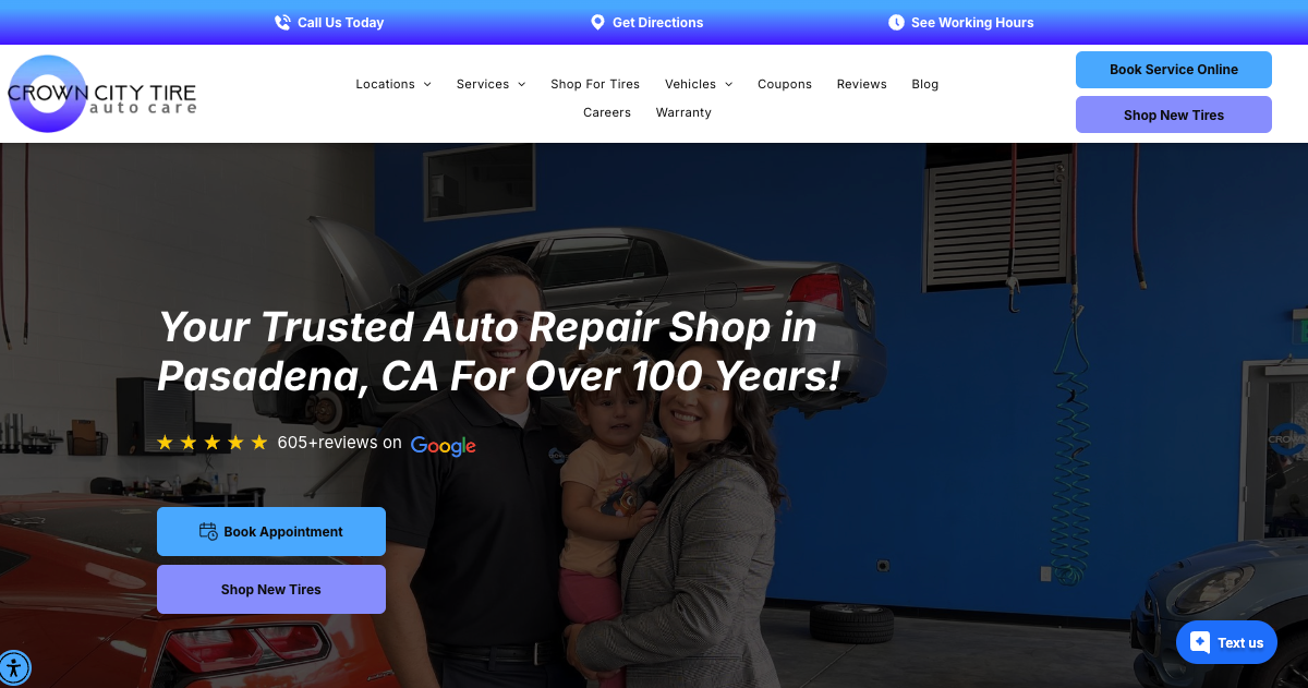 Crown City Tire Auto Care in Pasadena, CA
