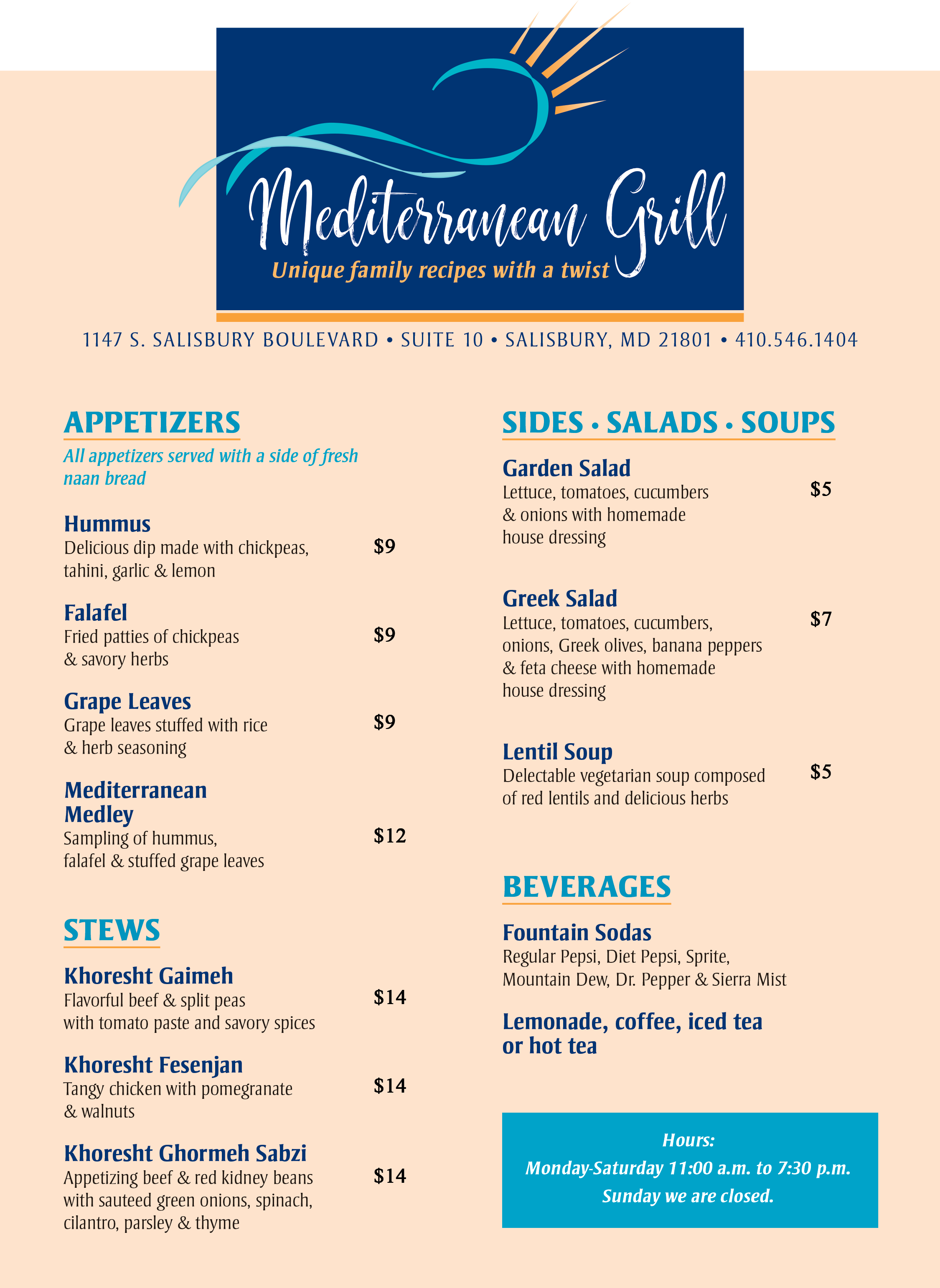 Mediterranean Grill in Salisbury, MD