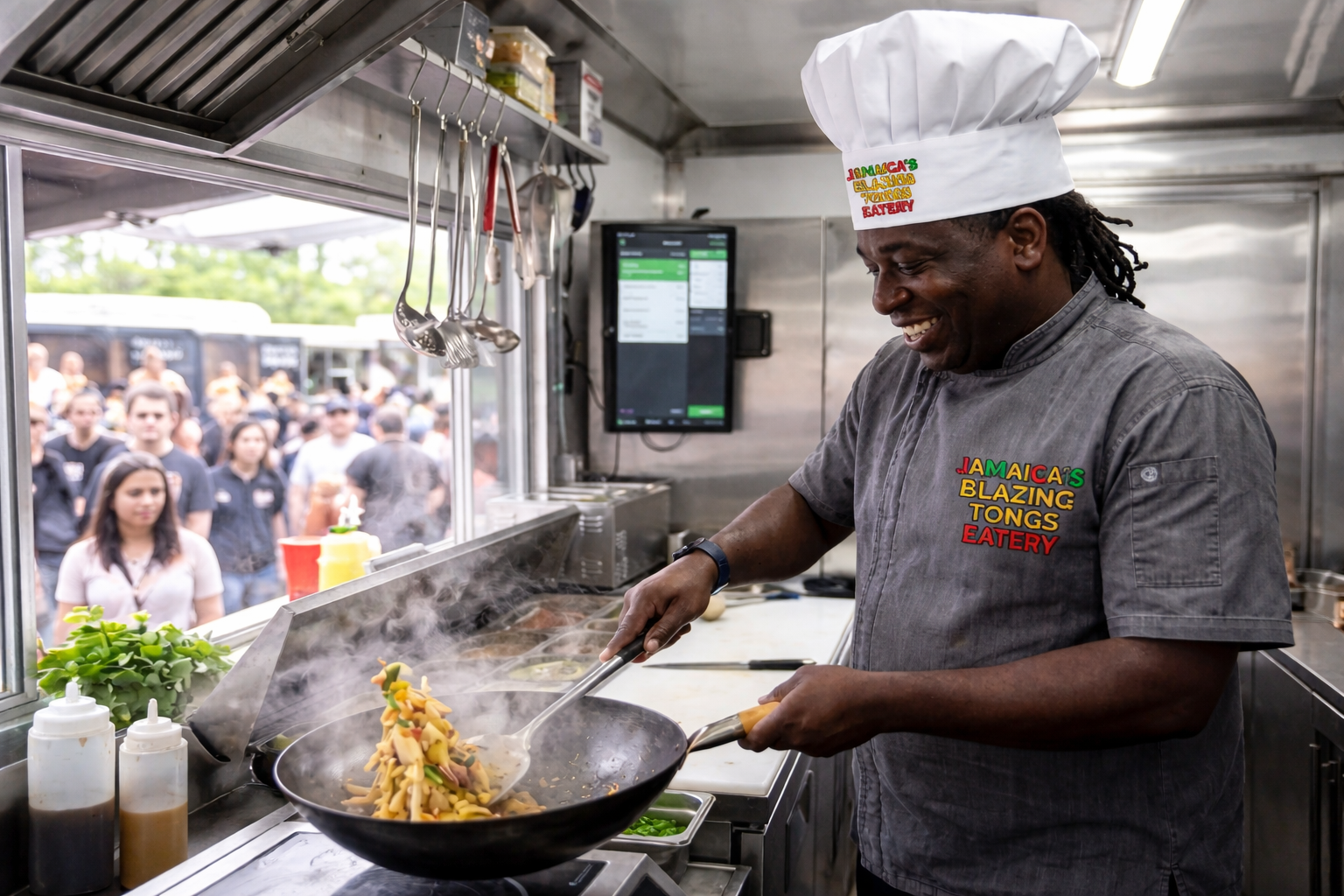 Jamaica's Blazing Tongs Food Truck in St. Augustine, FL