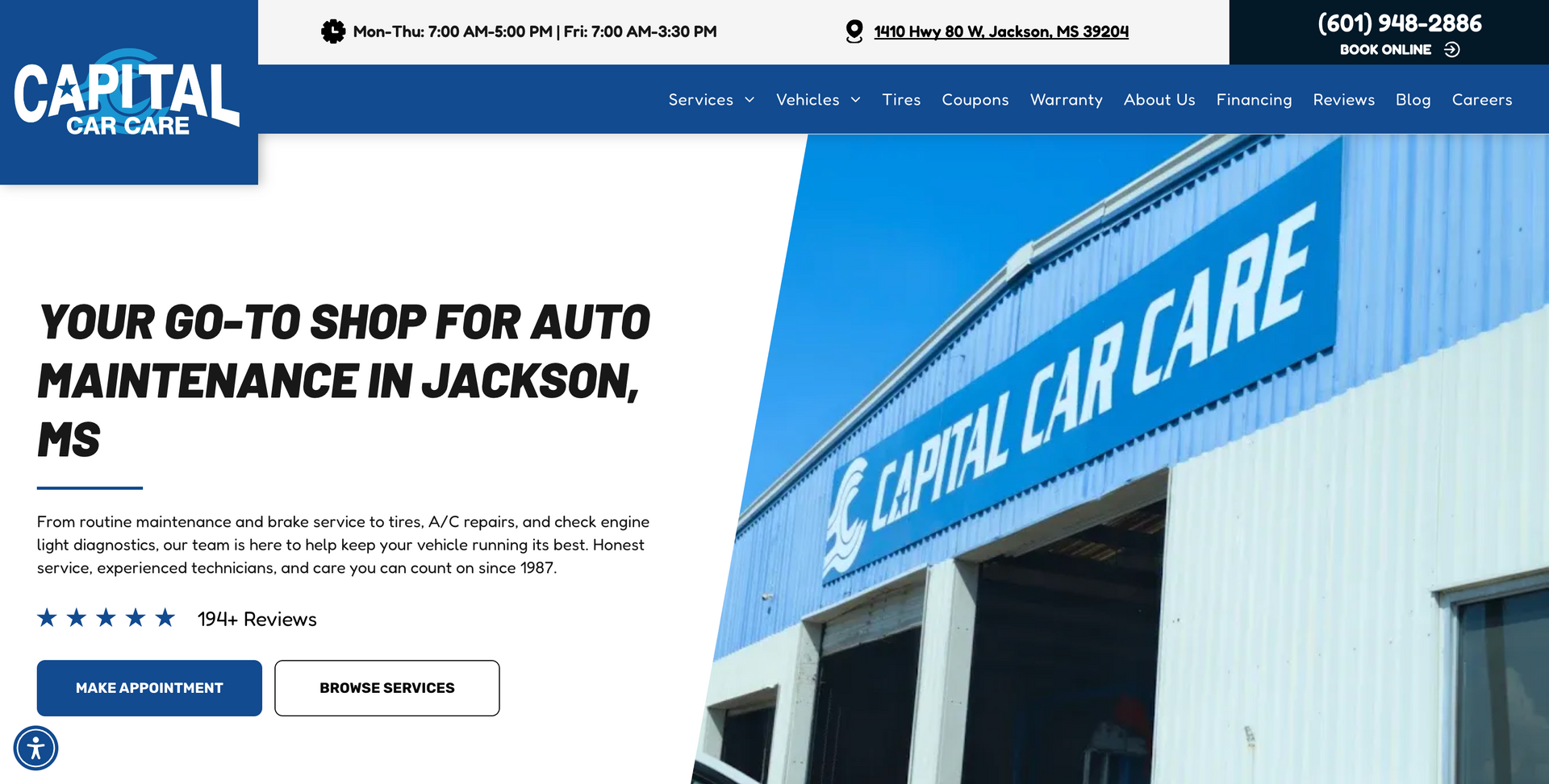 Capital Car Care in Jackson, MS