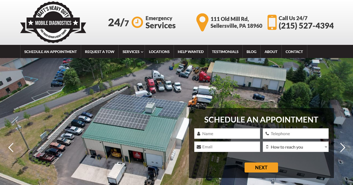 Matt's Heavy Duty Mobile Diagnostics and Truck Repair & Heavy Towing in Sellersville, PA