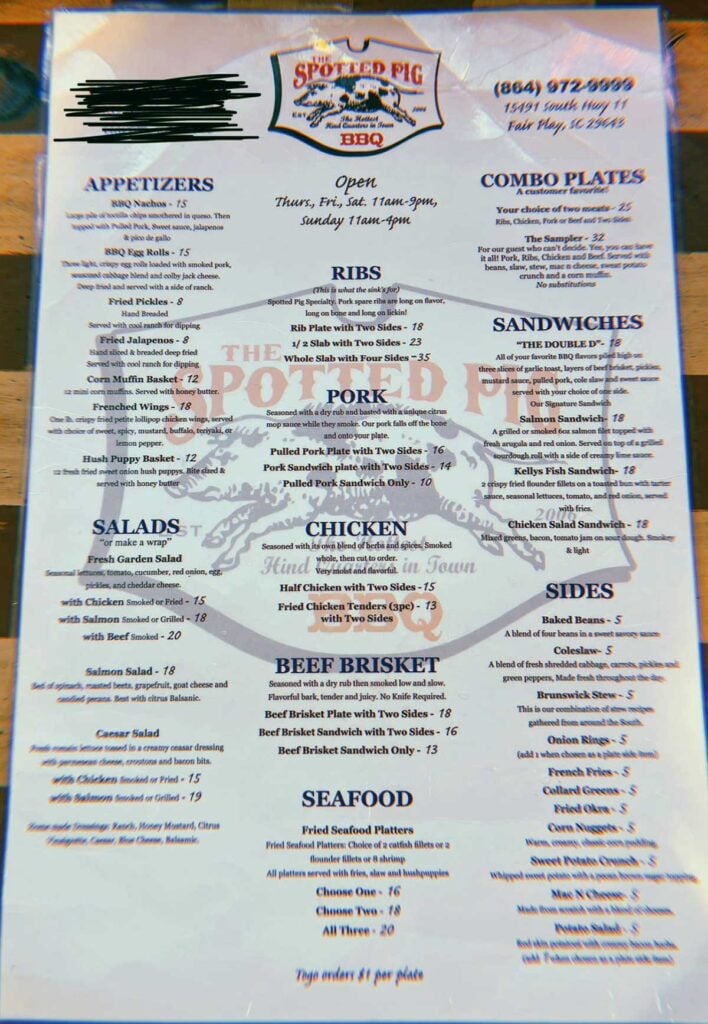 The Spotted Pig BBQ in Fair Play, SC (2)