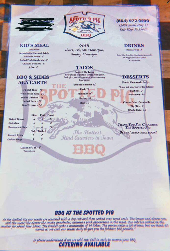 The Spotted Pig BBQ in Fair Play, SC (5)