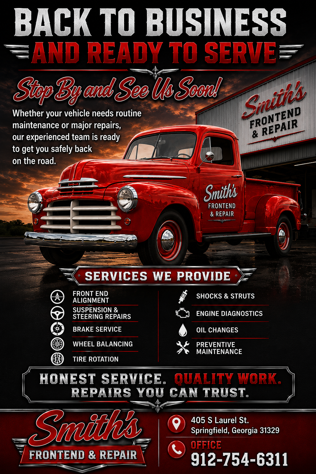 Smith's Front End & Auto Rpr in Springfield, GA
