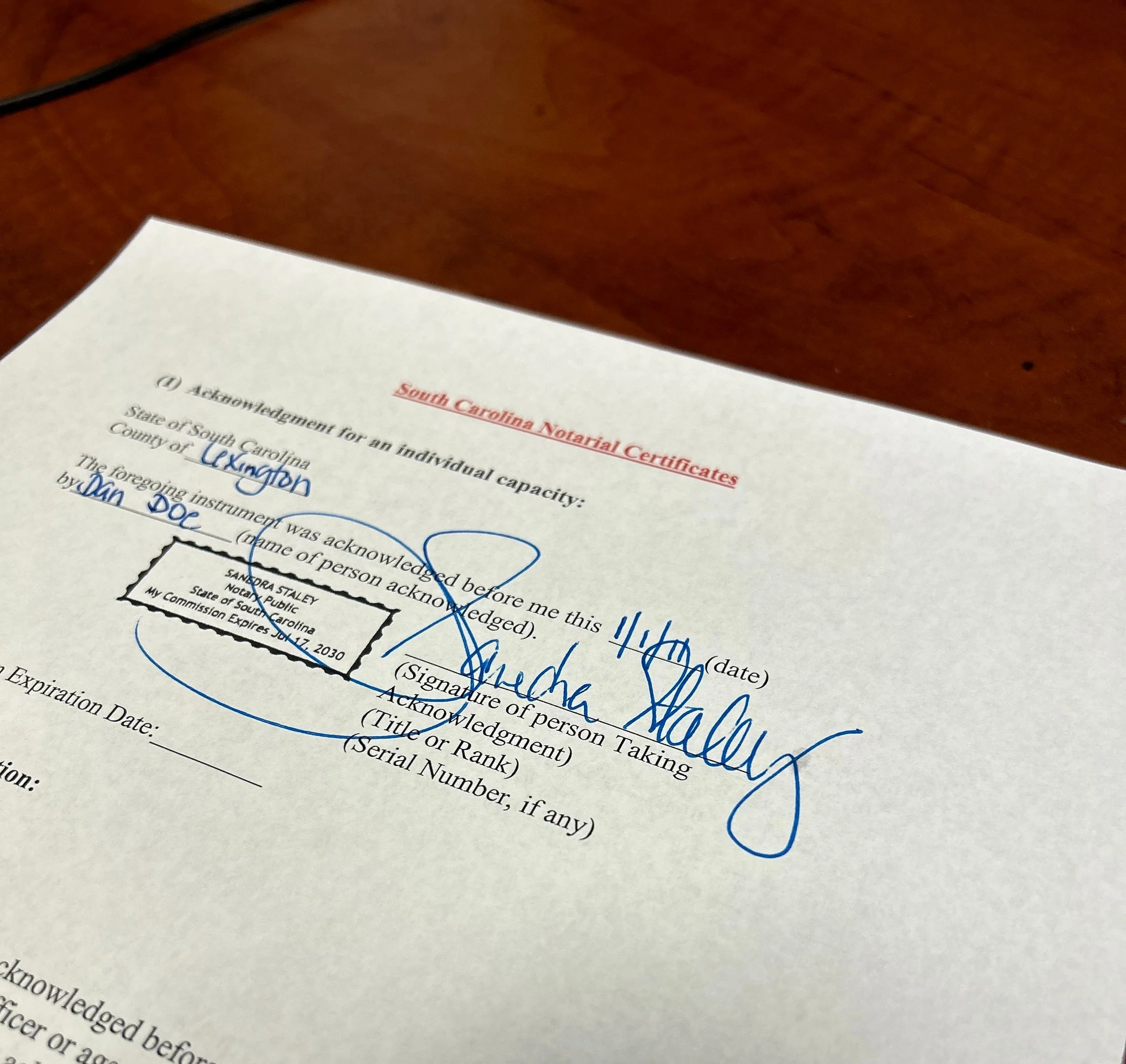 Grant Notary Services in Shaw A F B, SC