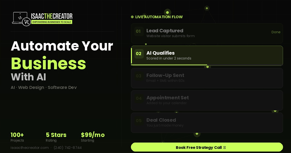 IsaacTheCreator | AI Automation & Web Design Agency in Greenbelt, MD