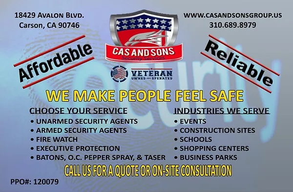 C.A.S. & Sons Protective Group #TFF1421 & TBF#1265 in Carson, CA (3)