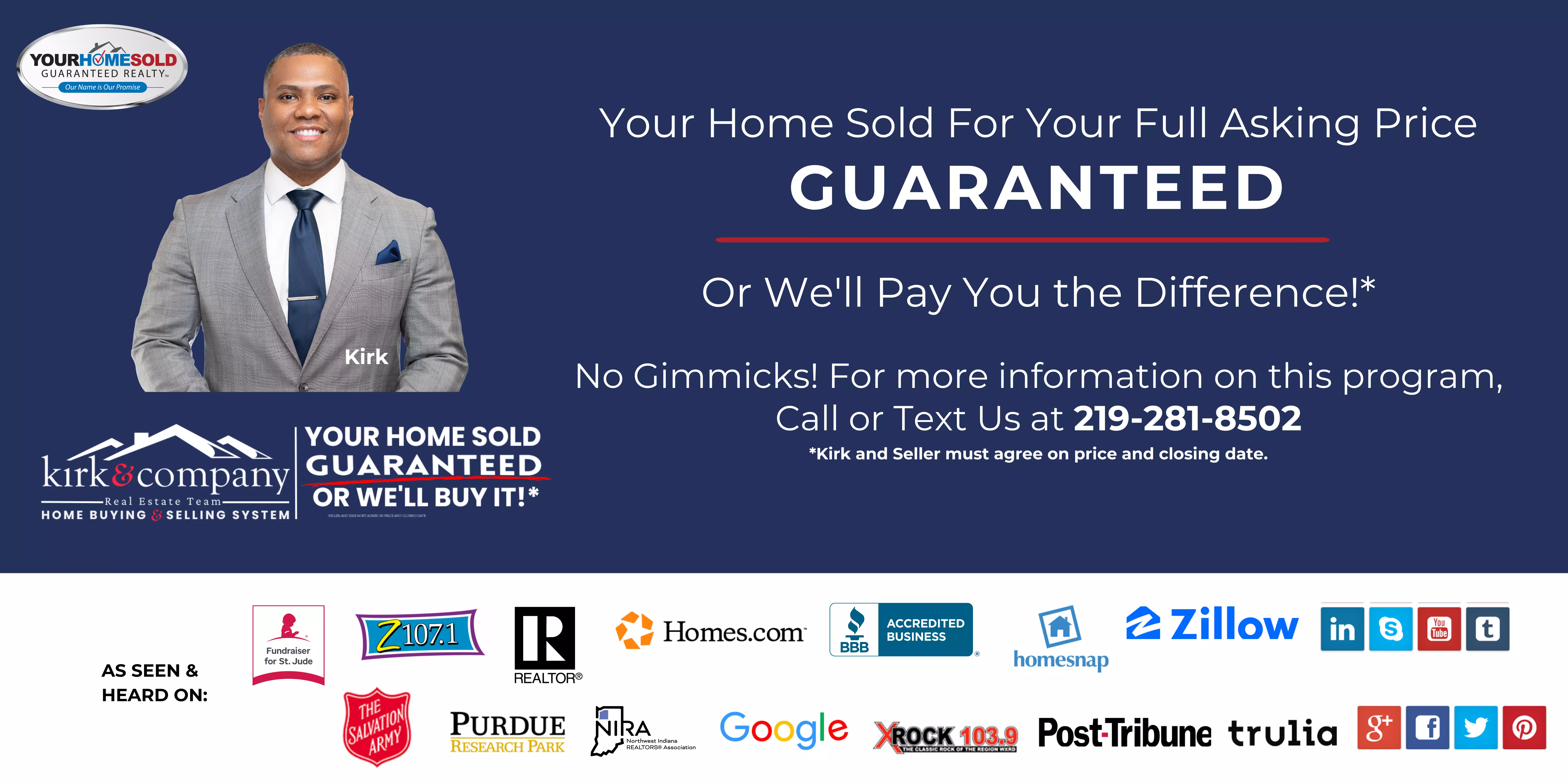 KIRK & COMPANY YOUR HOME SOLD GUARANTEED! OR KIRK BUYS IT! in St John, IN (2)