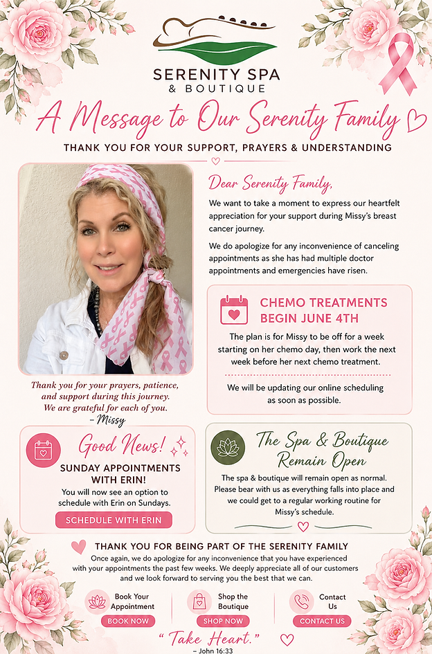 Serenity Spa & Boutique in Mexia, TX