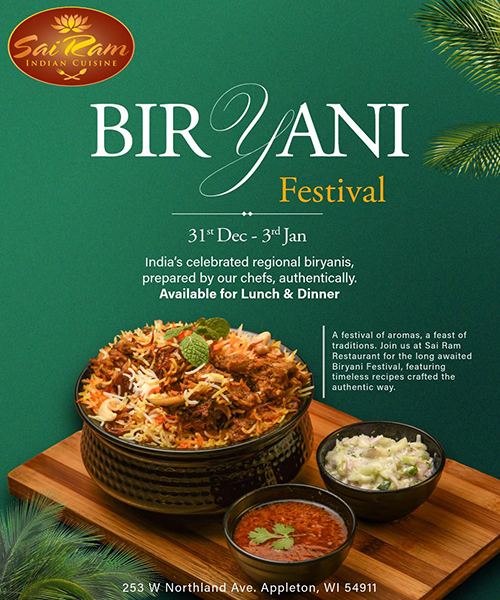 Sai Ram Indian Cuisine in Appleton, WI