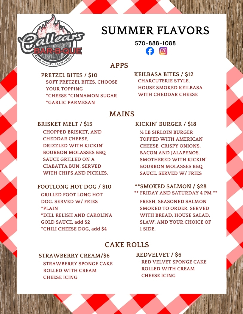 Callears Bar-B-Que Restaurant and Catering in Sayre, PA