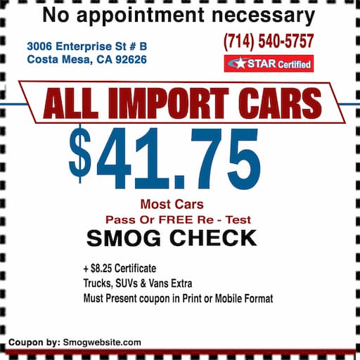 All Import Cars Smog Check in Costa Mesa, CA (2)