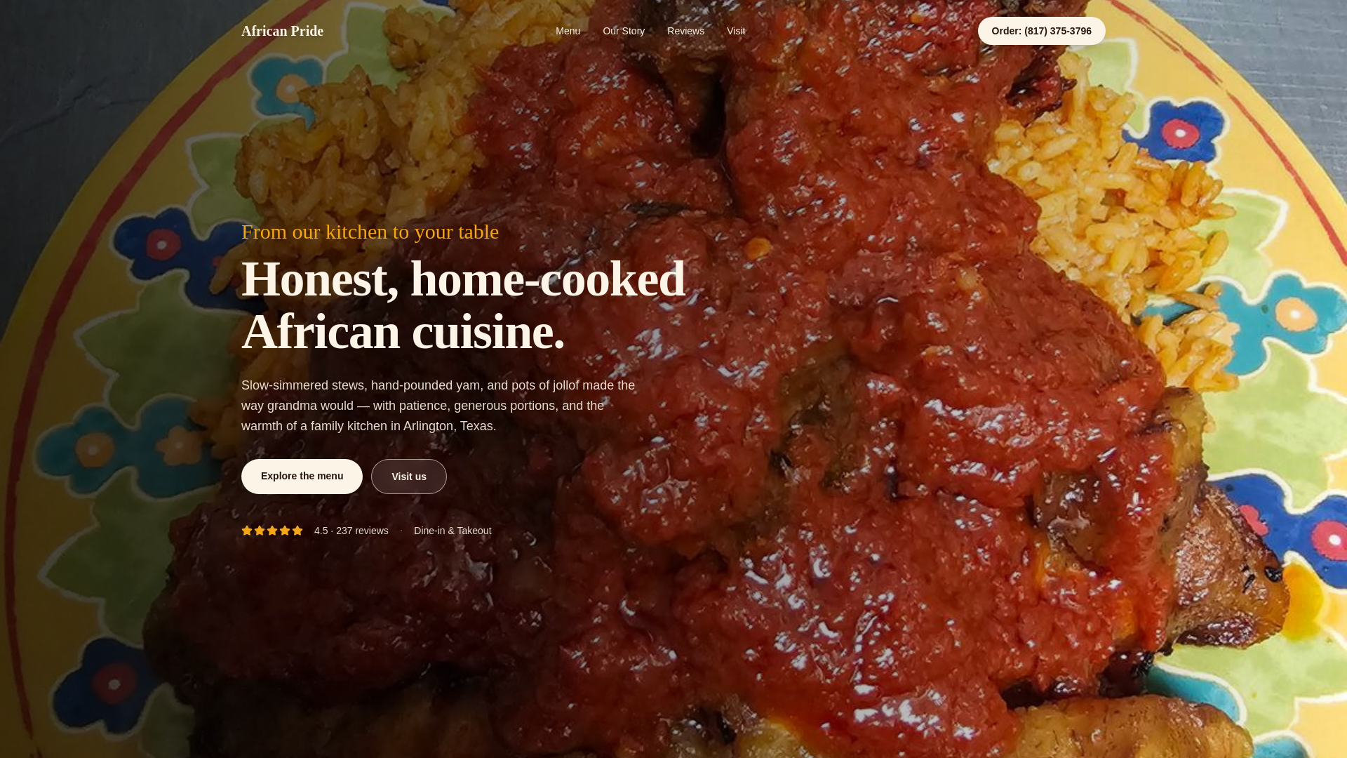 African pride Food and kitchen in Arlington, TX
