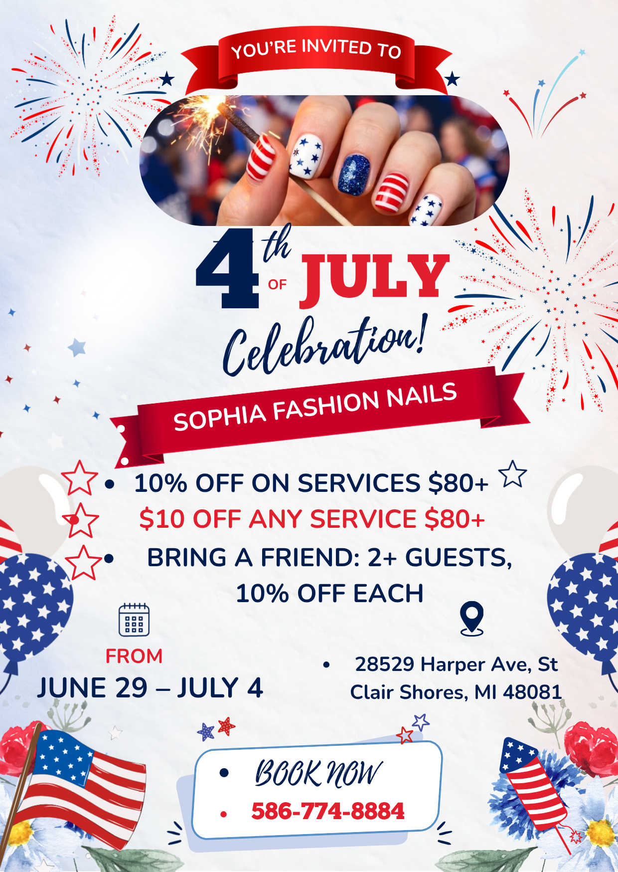 Sophia Fashion Nails in St Clair Shores, MI