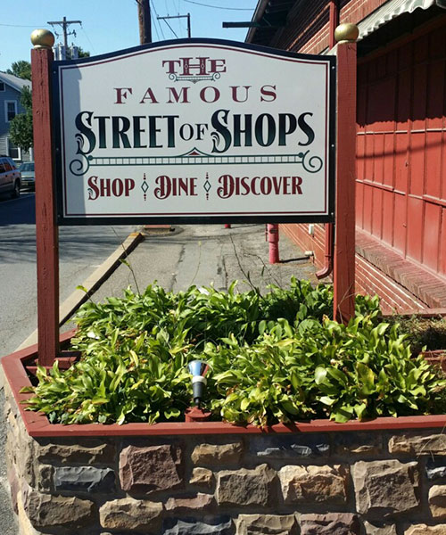 Street of Shops in Lewisburg, PA