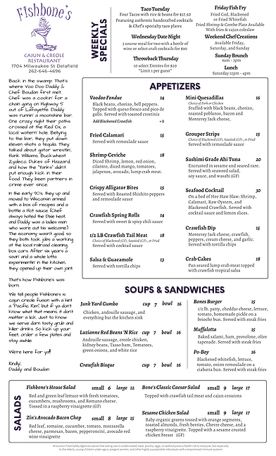 Fishbone's Cajun & Creole Restaurant in Delafield, WI (2)
