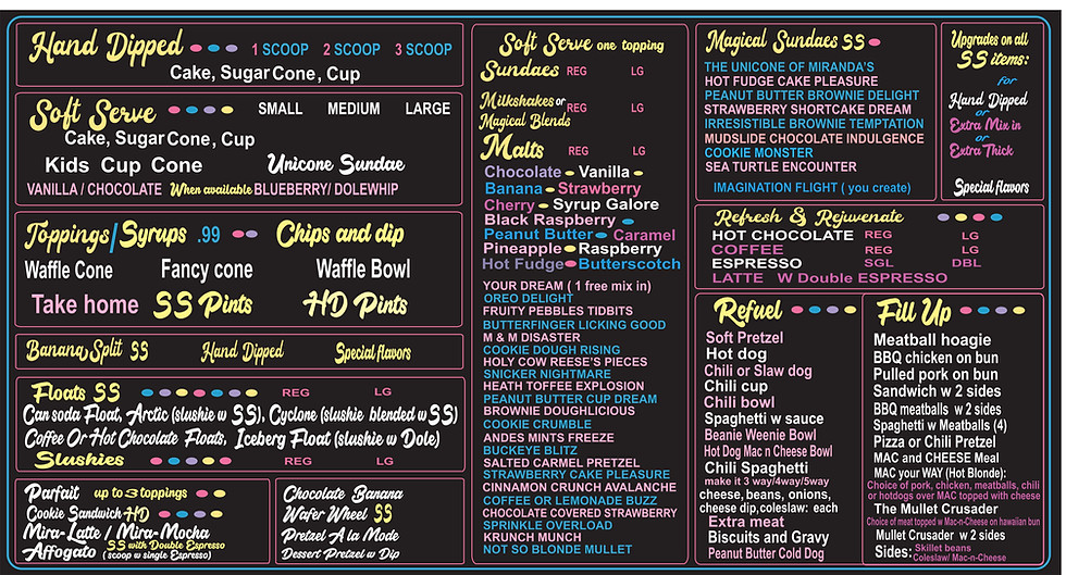 Miranda's Ice Cream Shop and Eatery in Morrow, OH