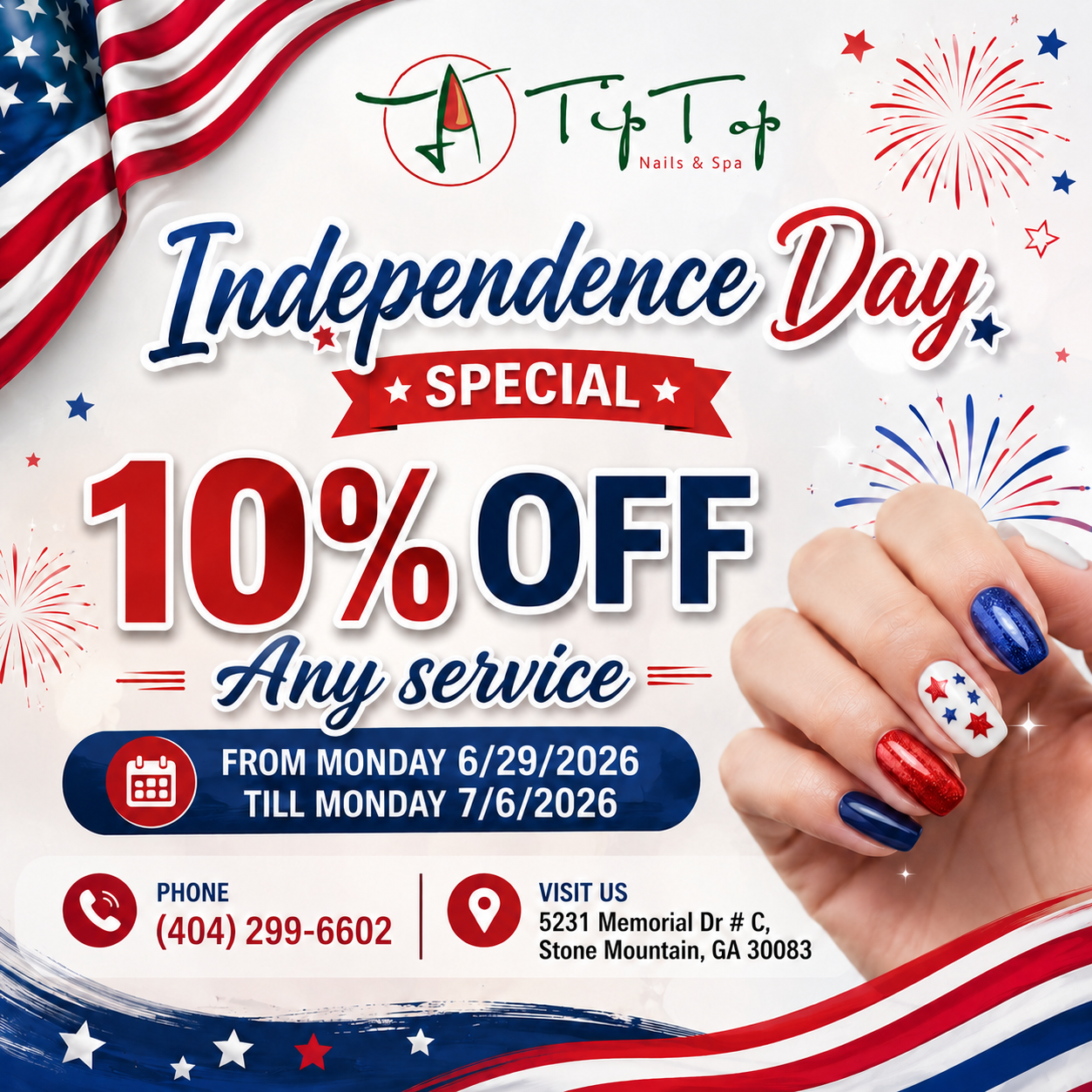 Tip Top Nails & Spa in Stone Mountain, GA
