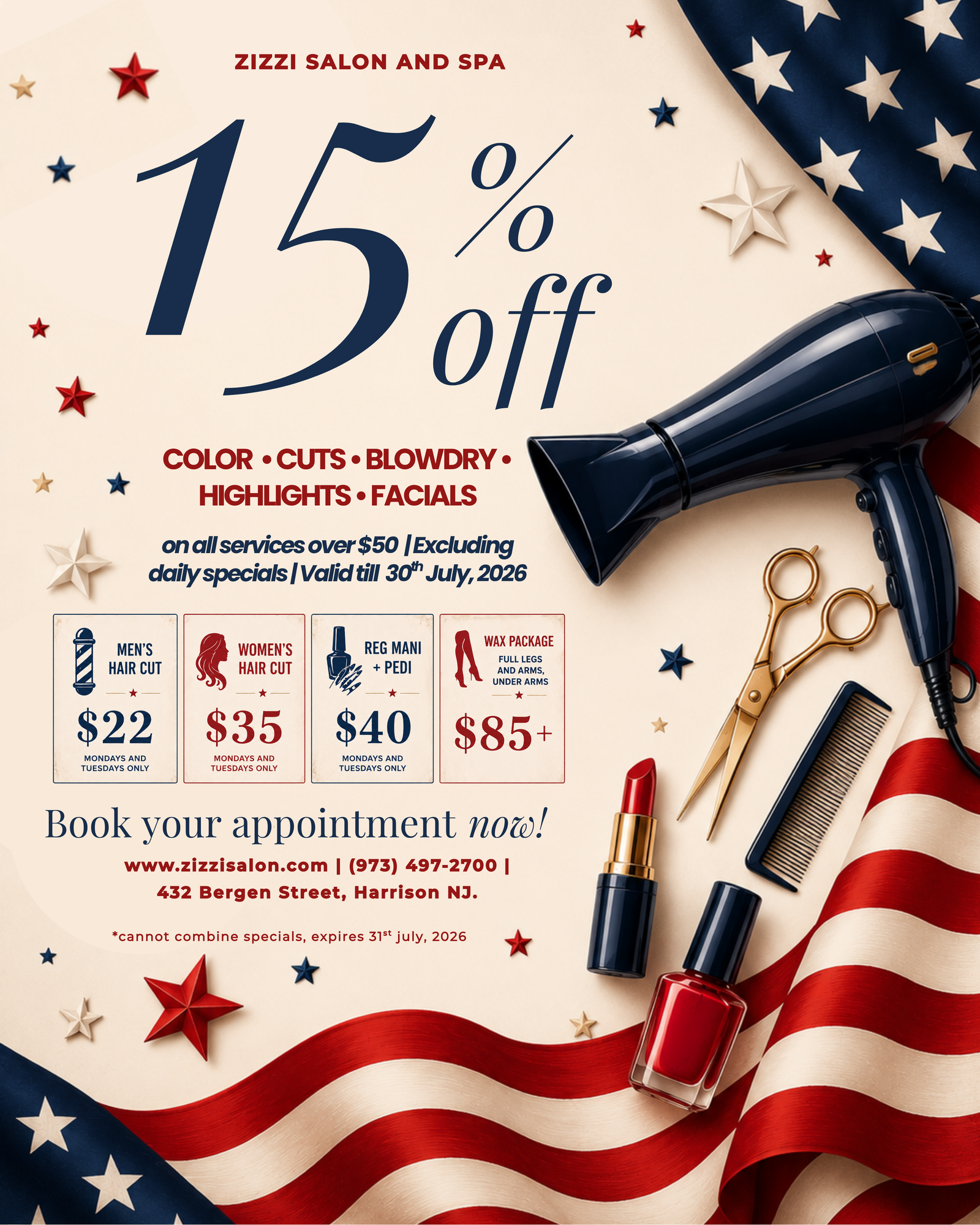 Zizzi Salon & Spa in Harrison, NJ