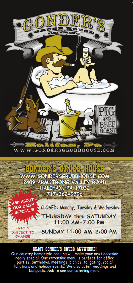 Gonder's Grubb House & Catering in Halifax, PA