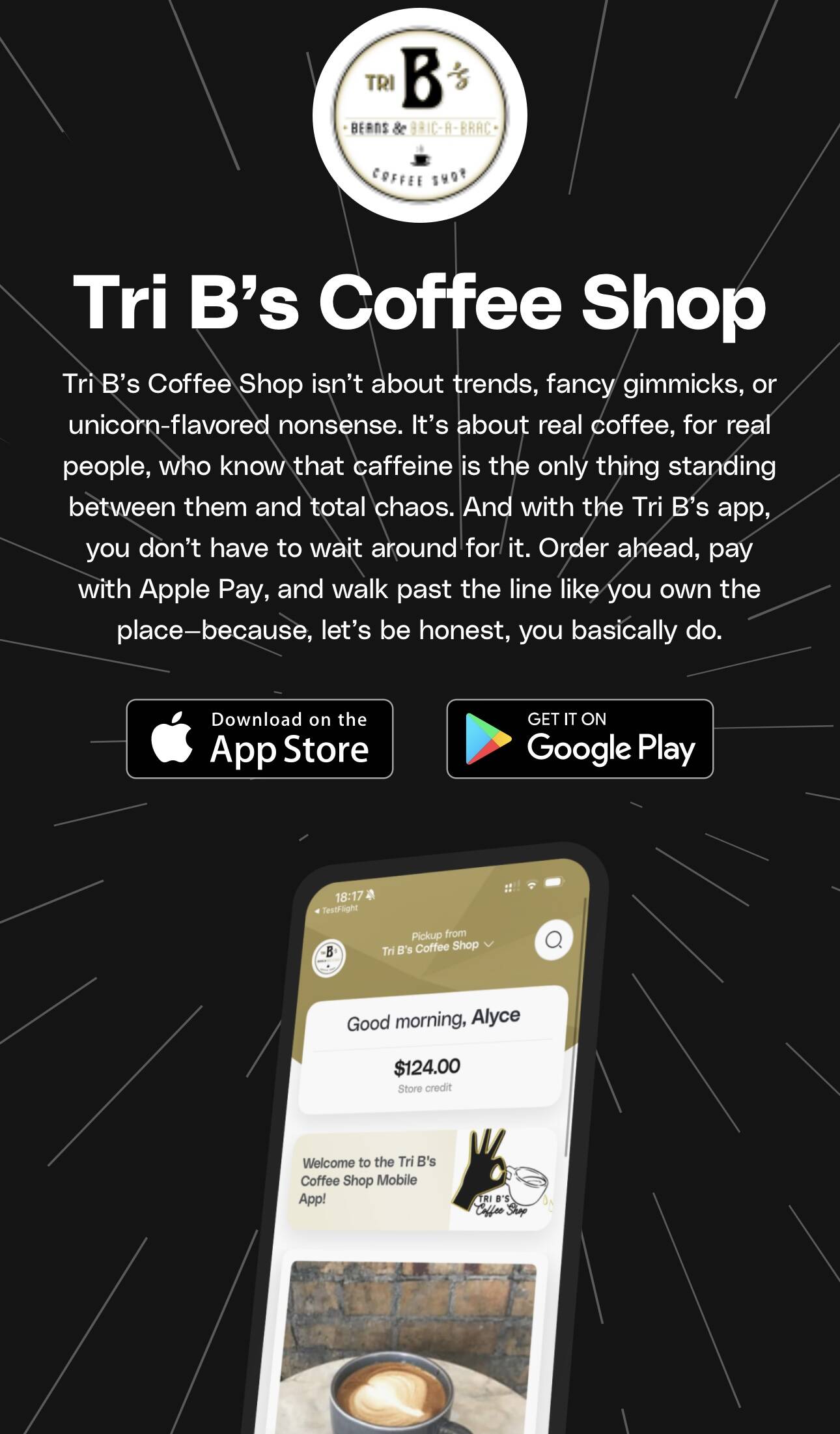 Tri B's Coffee Shop, LLC in Toronto, OH