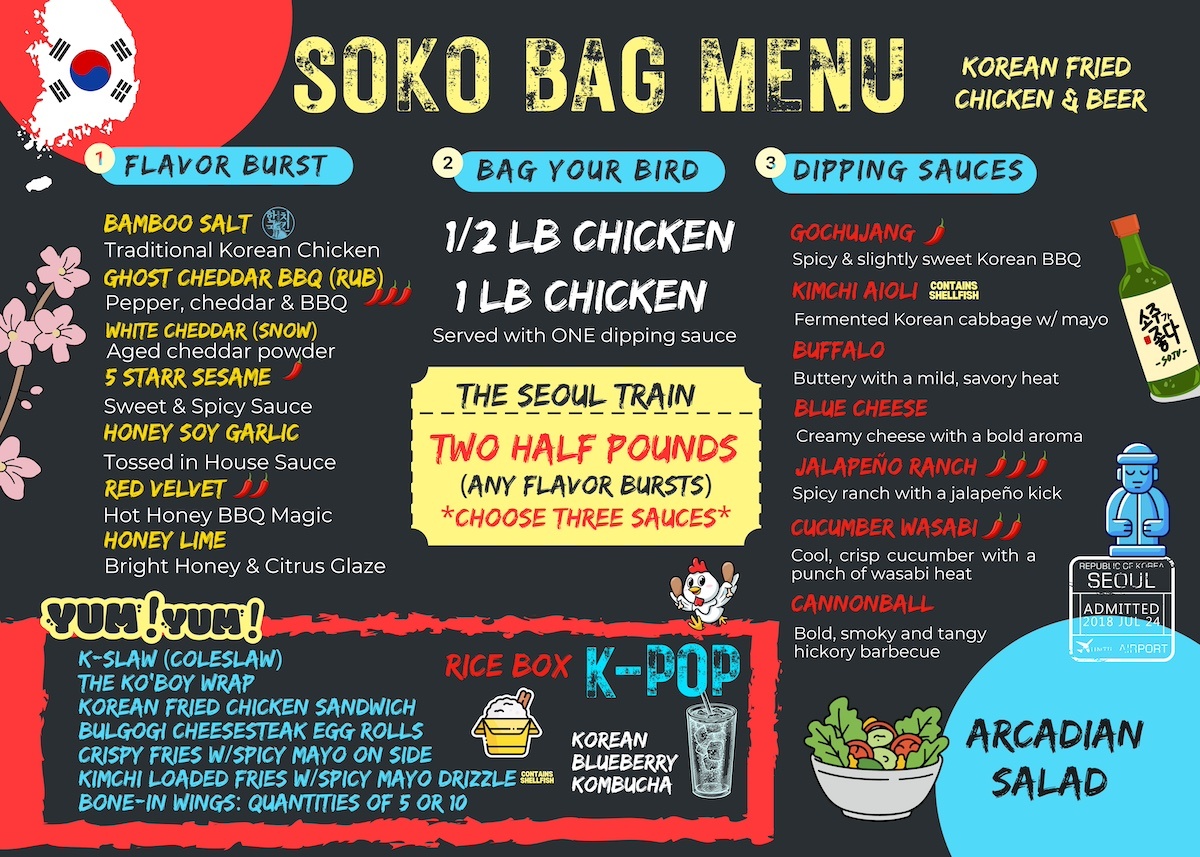 Soko Bag Korean Fried Chicken in Phoenixville, PA
