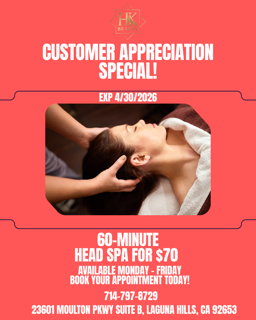 Head Spa HK Laguna Hills (Scalp massage) in Laguna Hills, CA
