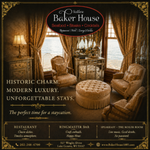 The Baker House and Lake Geneva Steak House in Lake Geneva, WI